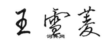 駱恆光王雪菱行書個性簽名怎么寫