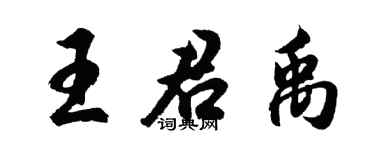 胡問遂王君禹行書個性簽名怎么寫