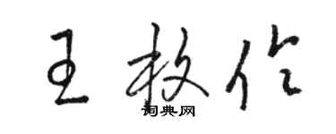 駱恆光王枚伶草書個性簽名怎么寫