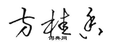 駱恆光方桂香草書個性簽名怎么寫