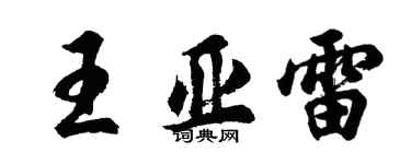 胡問遂王亞雷行書個性簽名怎么寫
