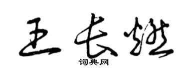 曾慶福王長燃草書個性簽名怎么寫