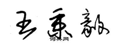 朱錫榮王秉毅草書個性簽名怎么寫