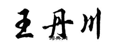 胡問遂王丹川行書個性簽名怎么寫