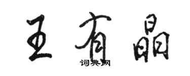 駱恆光王有晶行書個性簽名怎么寫