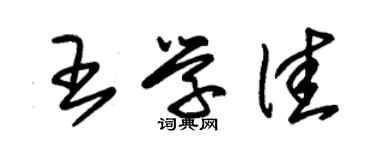 朱錫榮王學佳草書個性簽名怎么寫