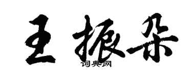 胡問遂王振朵行書個性簽名怎么寫