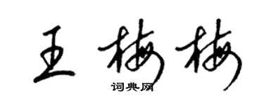 梁錦英王梅梅草書個性簽名怎么寫