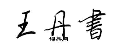 王正良王丹書行書個性簽名怎么寫