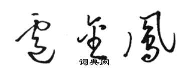 駱恆光盧金鳳草書個性簽名怎么寫