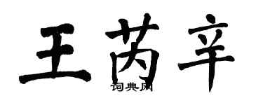 翁闓運王芮辛楷書個性簽名怎么寫