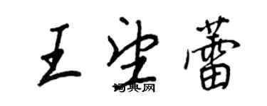 王正良王望蕾行書個性簽名怎么寫