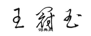 駱恆光王冠玉草書個性簽名怎么寫