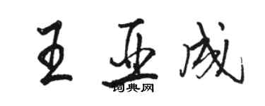 駱恆光王亞成行書個性簽名怎么寫