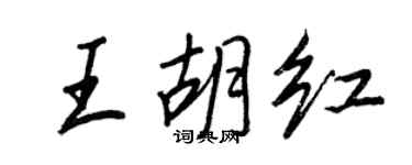 王正良王胡紅行書個性簽名怎么寫