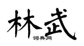 翁闓運林武楷書個性簽名怎么寫
