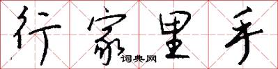 行家裡手怎么寫好看