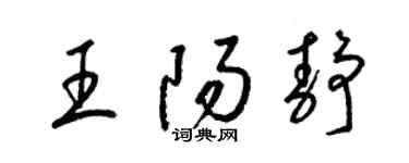 梁錦英王陽靜草書個性簽名怎么寫