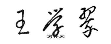 駱恆光王學翠草書個性簽名怎么寫