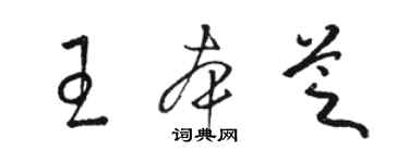 駱恆光王本芝草書個性簽名怎么寫