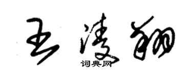 朱錫榮王凌翔草書個性簽名怎么寫