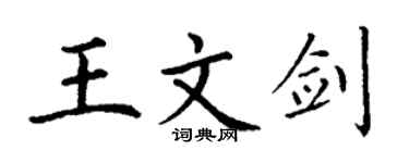 丁謙王文劍楷書個性簽名怎么寫