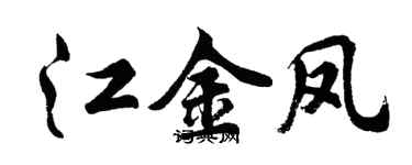 胡問遂江金鳳行書個性簽名怎么寫