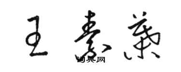 駱恆光王素葉草書個性簽名怎么寫