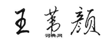 駱恆光王葦顏行書個性簽名怎么寫