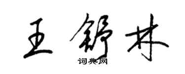 梁錦英王舒林草書個性簽名怎么寫