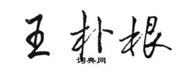 駱恆光王朴根行書個性簽名怎么寫