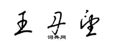 梁錦英王丹望草書個性簽名怎么寫