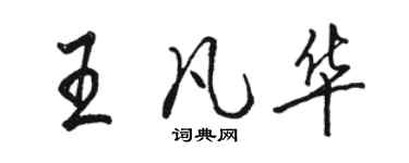 駱恆光王凡華行書個性簽名怎么寫