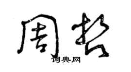 曾慶福周哲草書個性簽名怎么寫