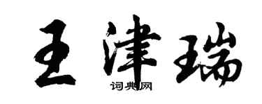 胡問遂王津瑞行書個性簽名怎么寫