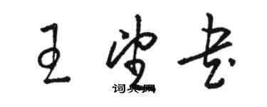 駱恆光王望書草書個性簽名怎么寫