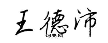 王正良王德沛行書個性簽名怎么寫