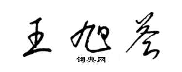 梁錦英王旭薈草書個性簽名怎么寫