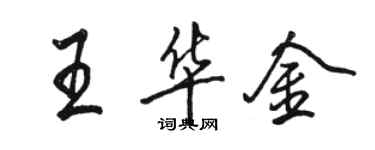 駱恆光王華金行書個性簽名怎么寫