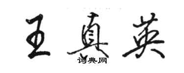 駱恆光王真英行書個性簽名怎么寫