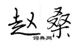 曾慶福趙桑行書個性簽名怎么寫