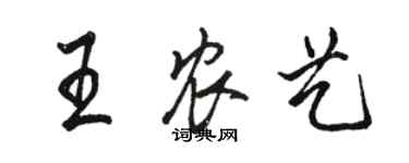 駱恆光王農藝行書個性簽名怎么寫