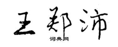 曾慶福王鄭沛行書個性簽名怎么寫