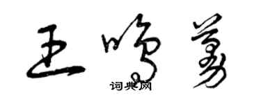 曾慶福王鳴蔓草書個性簽名怎么寫