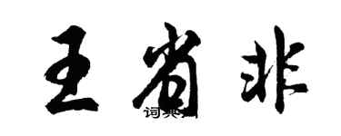 胡問遂王省非行書個性簽名怎么寫