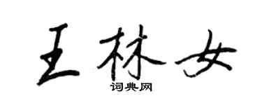 王正良王林女行書個性簽名怎么寫