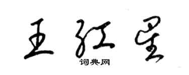 梁錦英王紅星草書個性簽名怎么寫
