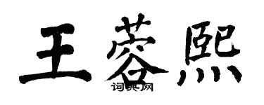 翁闓運王蓉熙楷書個性簽名怎么寫