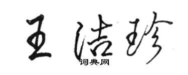 駱恆光王潔珍行書個性簽名怎么寫