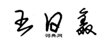 朱錫榮王日鑫草書個性簽名怎么寫